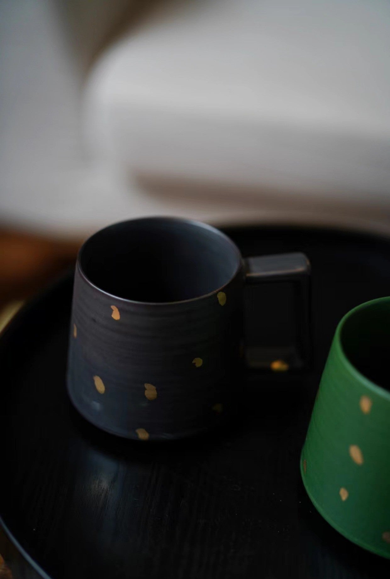 Golden Mist — Handmade Porcelain Coffee Mug