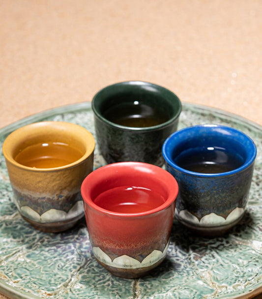 Dunhuang Four Seasons Porcelain Tea Cup Gift Set