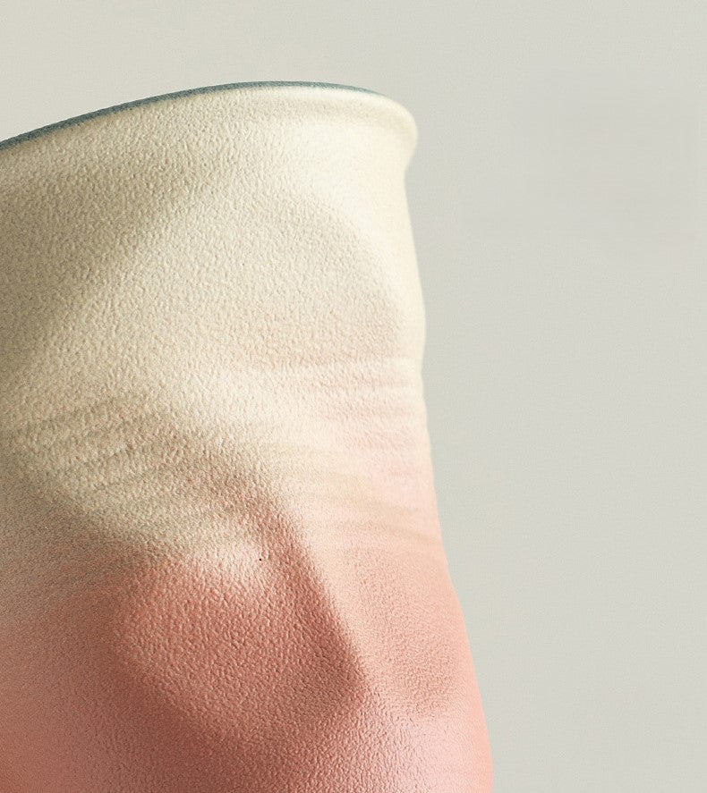 Folded Echo – Handcrafted Ceramic Coffee Cup with Origami Texture