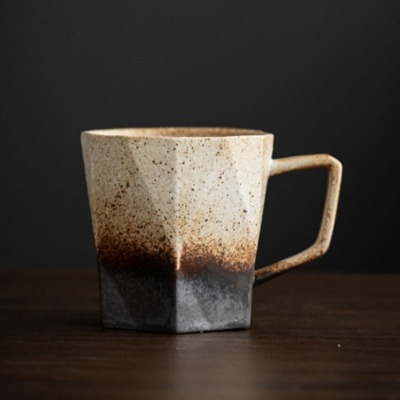 Polygon Rustic – Handmade Ceramic Coffee Mug