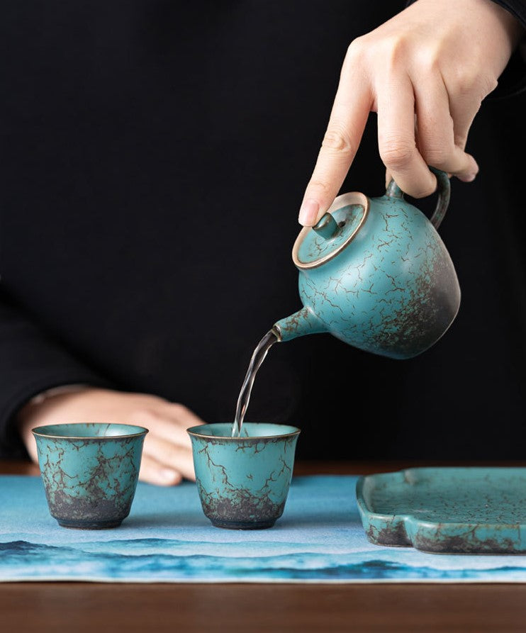 Evergreen Serenity — Seven-Piece Nature-Inspired Tea Ceremony Gift Collection