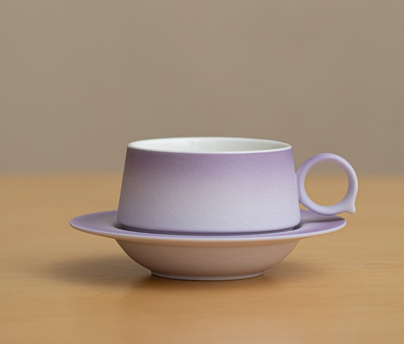 Ink Splash – Handcrafted Ceramic Coffee Mug & Saucer Set