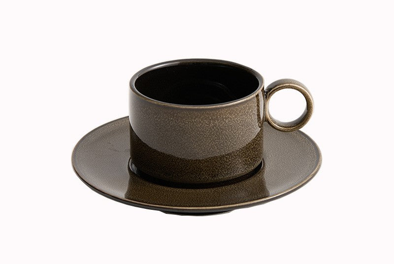 Kiln-Change Serenity – Handcrafted Porcelain Coffee Cup & Saucer Set