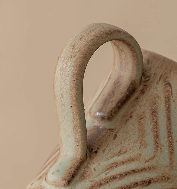 Rustic Harmony – Handcrafted Porcelain Coffee Cup & Saucer Set