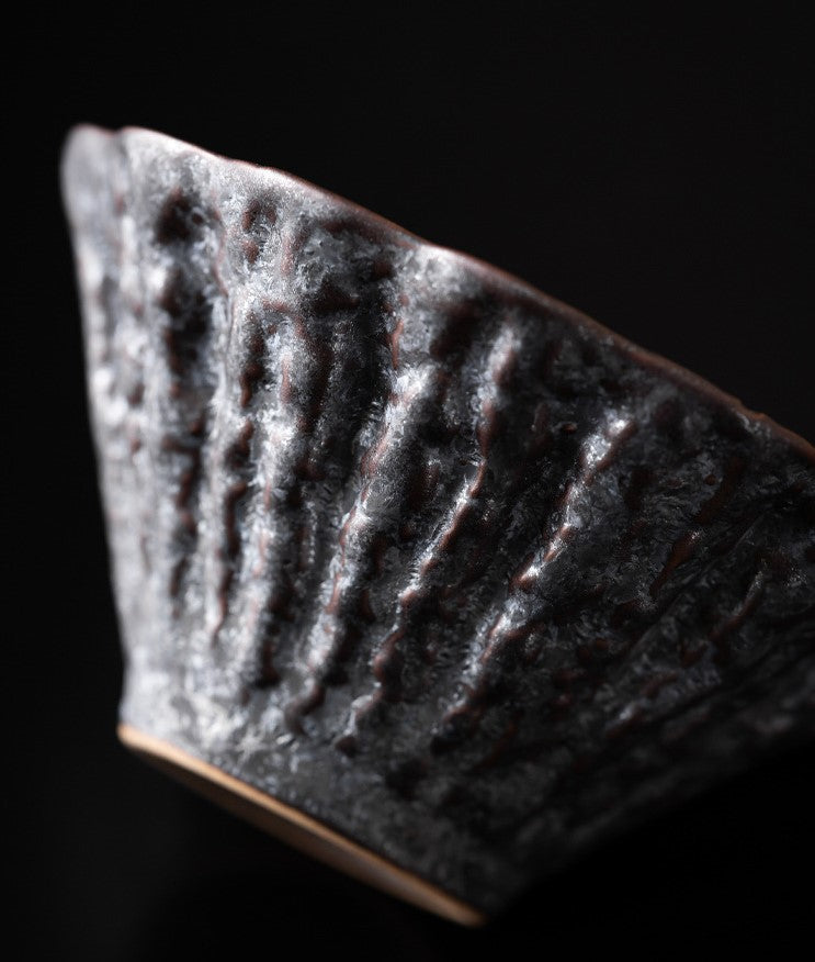Dunhuang Reverie — Handcrafted Ceramic Tea Set with Silver Accents