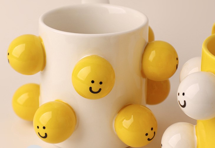 Smiles in Bloom — Handmade Porcelain Coffee Mug