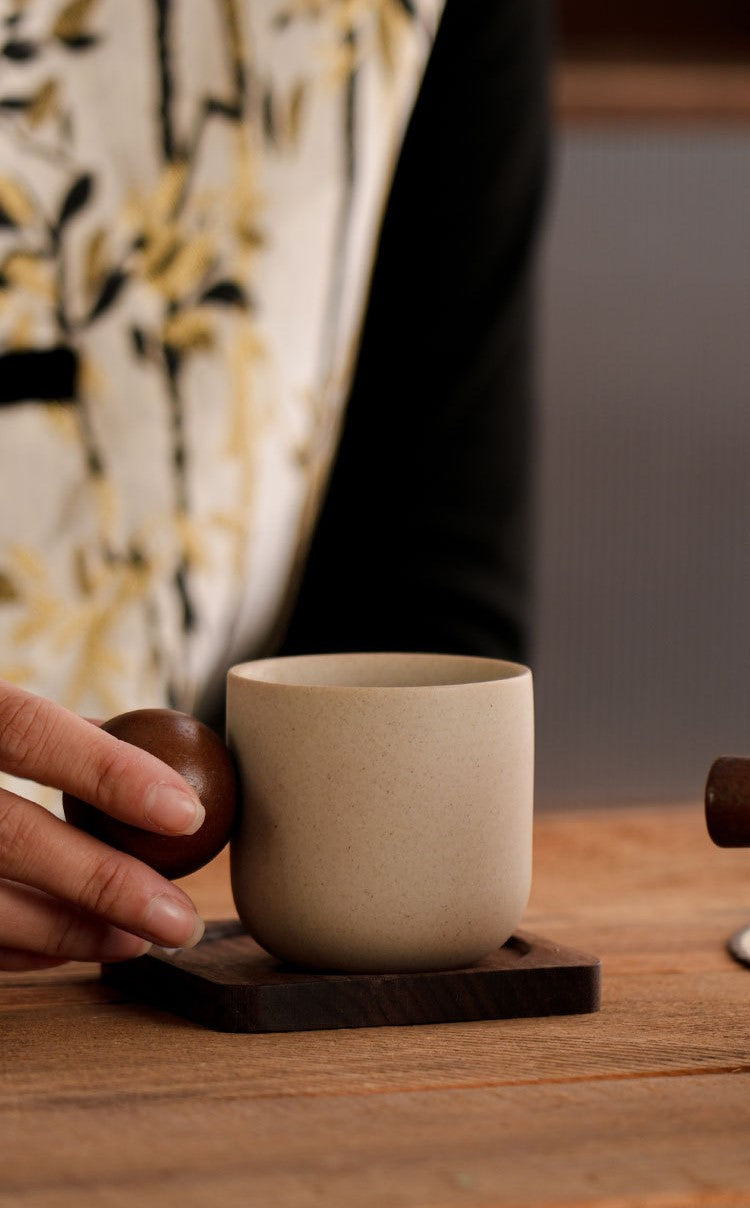 Earthen Harmony – Handcrafted Stoneware Coffee Cup Series
