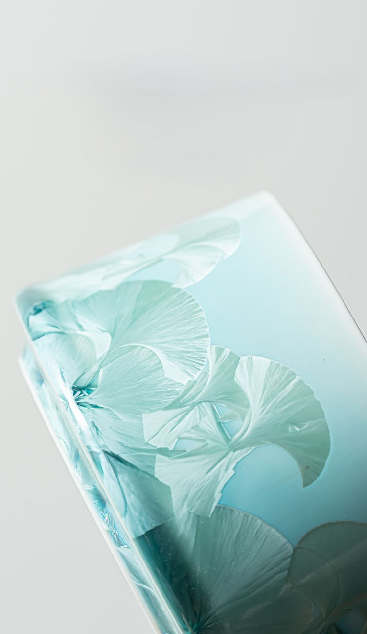 Crystal Bloom – Handcrafted Porcelain Coffee Cup & Saucer with Frosted Glaze