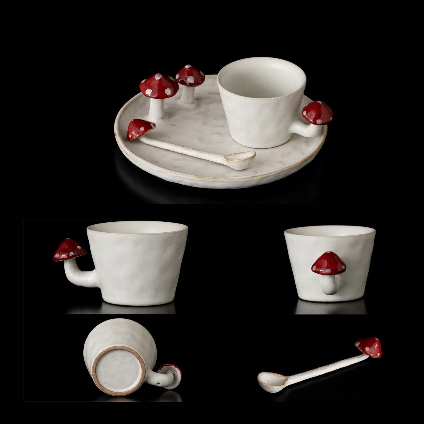 Mushroom Morning — Handmade Porcelain Coffee Set