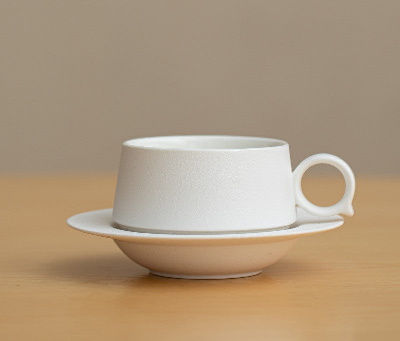 Ink Splash – Handcrafted Ceramic Coffee Mug & Saucer Set