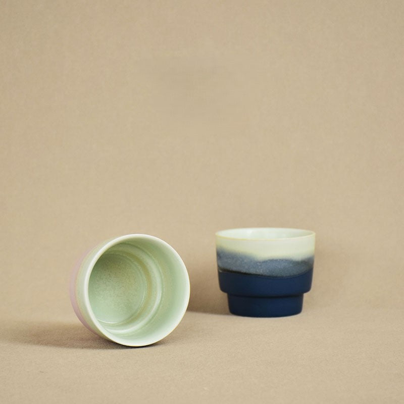 Mountain Veil – Handcrafted Gradient Glaze Porcelain Coffee Cup