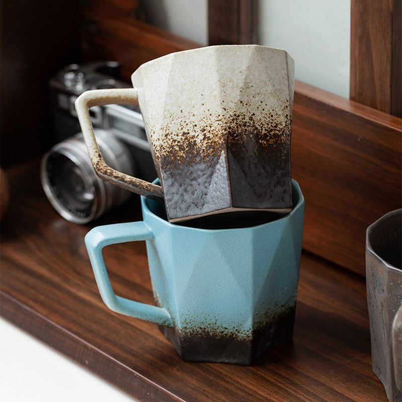 Polygon Rustic – Handmade Ceramic Coffee Mug
