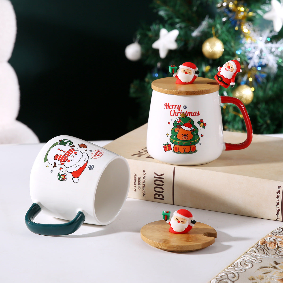 Merry Glow – Handcrafted Christmas Ceramic Mug Gift Set