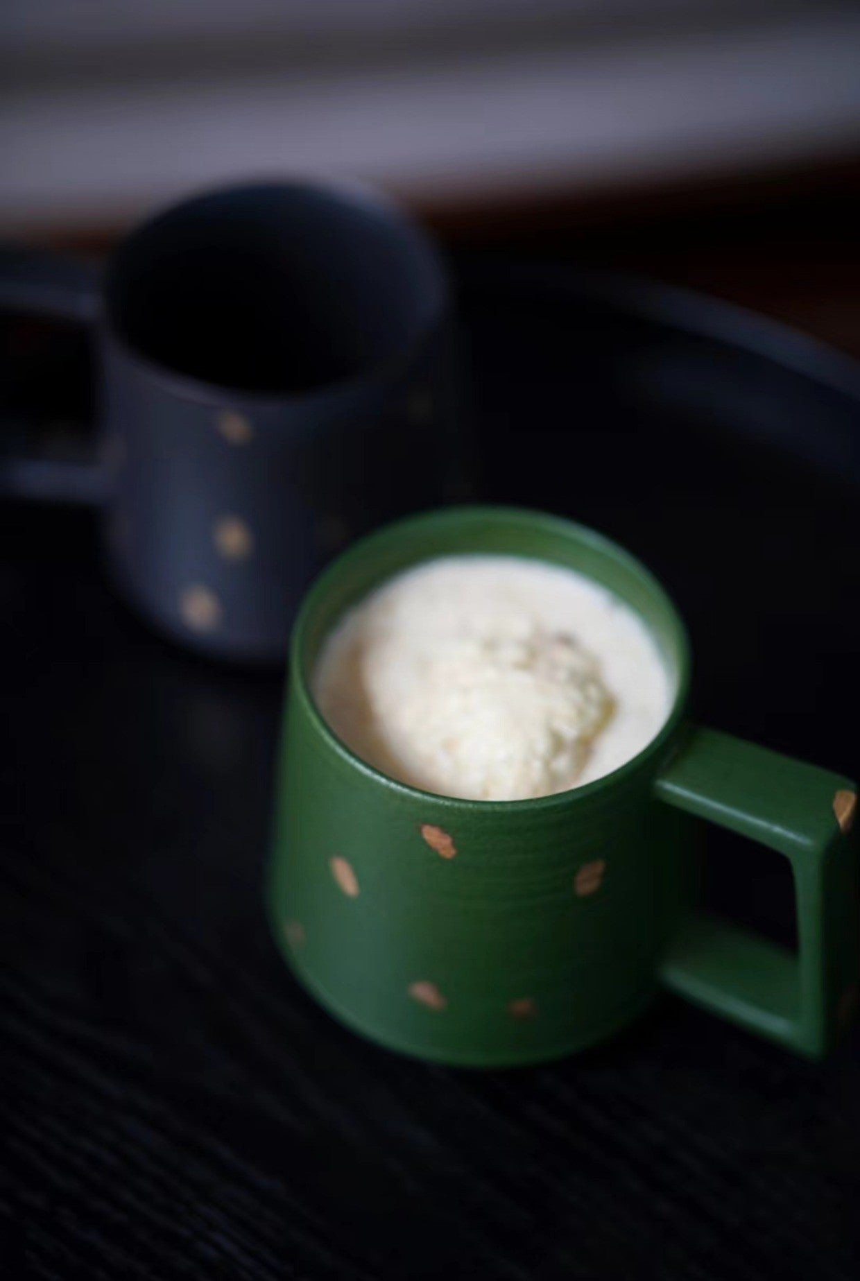 Golden Mist — Handmade Porcelain Coffee Mug