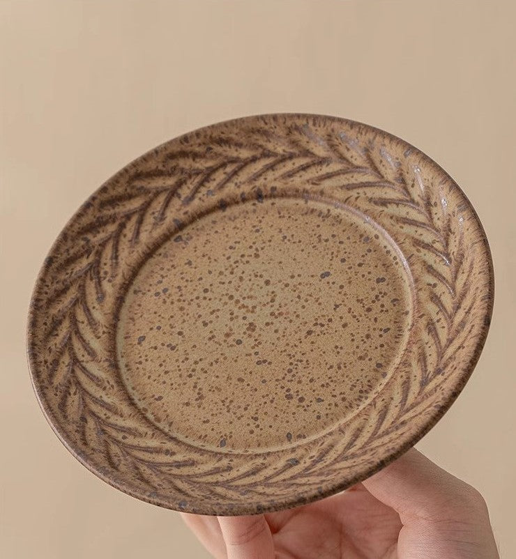 Rustic Harmony – Handcrafted Porcelain Coffee Cup & Saucer Set