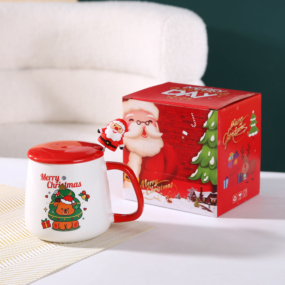 Merry Glow – Handcrafted Christmas Ceramic Mug Gift Set