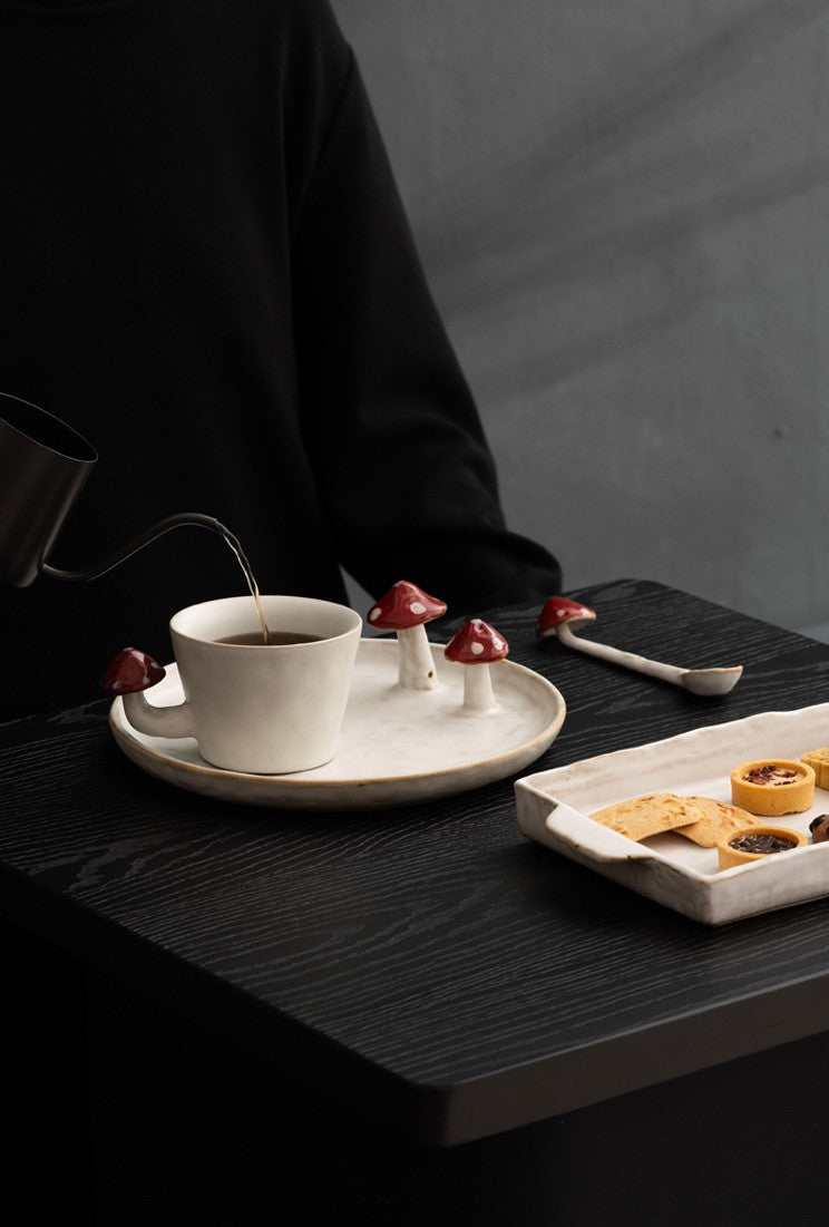 Mushroom Morning — Handmade Porcelain Coffee Set