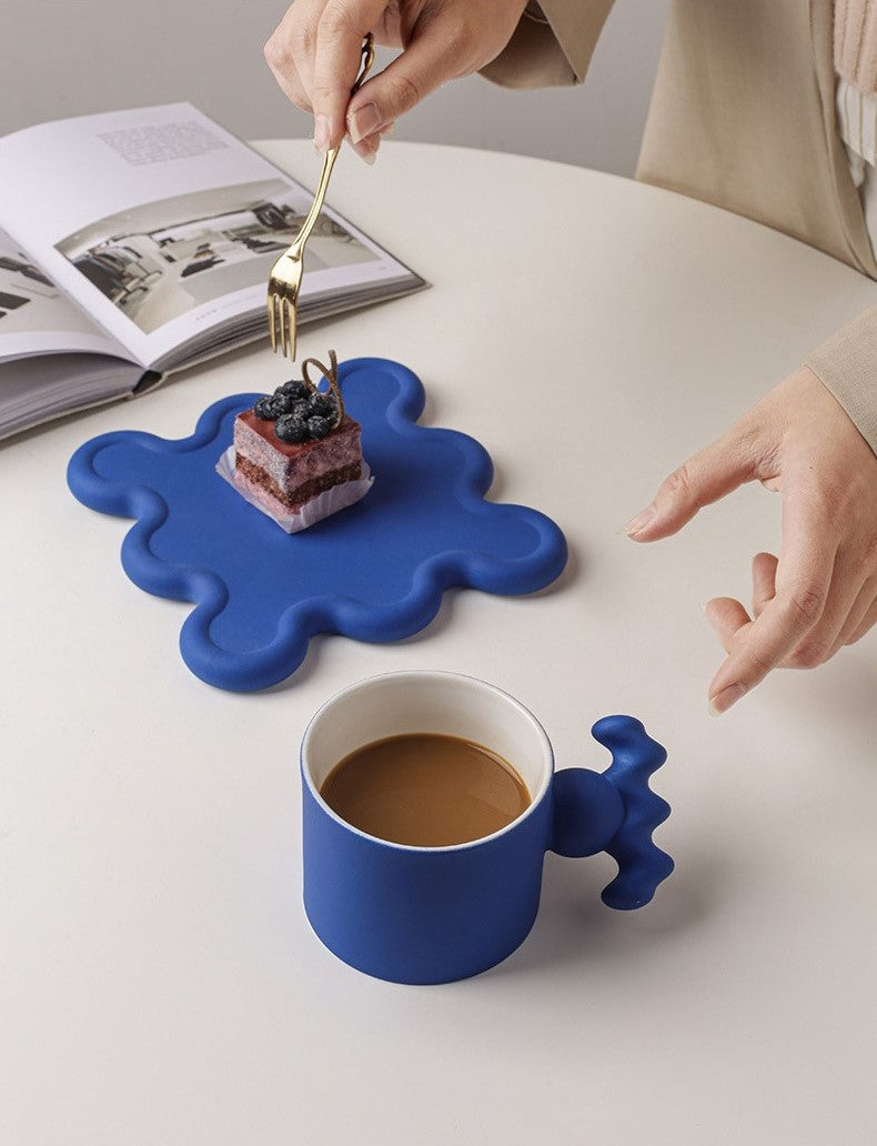 Memphis Charm — Handmade Porcelain Coffee Mug Set