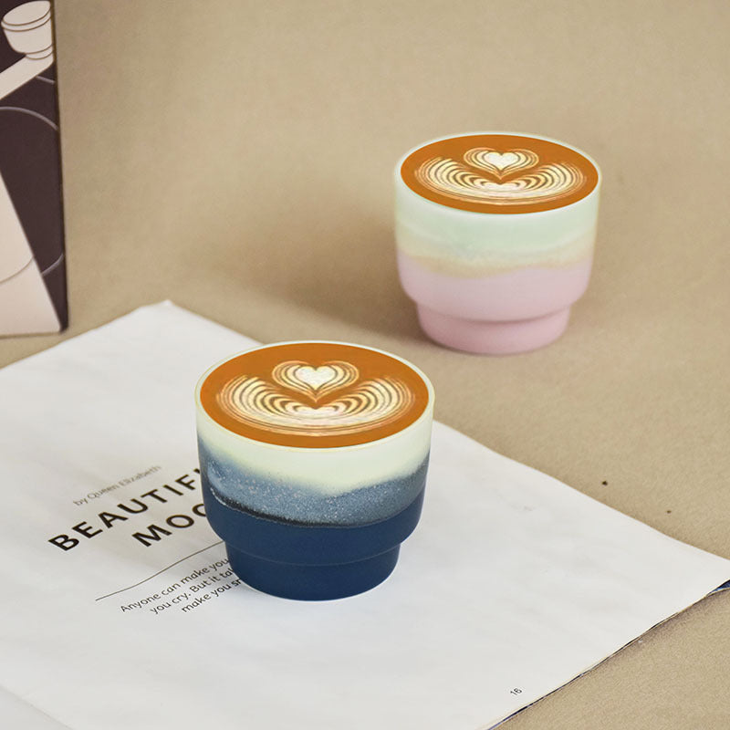 Mountain Veil – Handcrafted Gradient Glaze Porcelain Coffee Cup