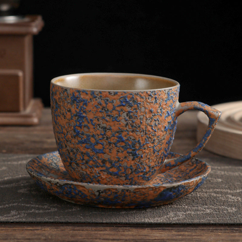 Aurora Speckles – Handcrafted Bubble-Glaze Ceramic Coffee Cup Set