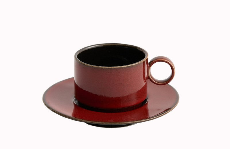 Kiln-Change Serenity – Handcrafted Porcelain Coffee Cup & Saucer Set