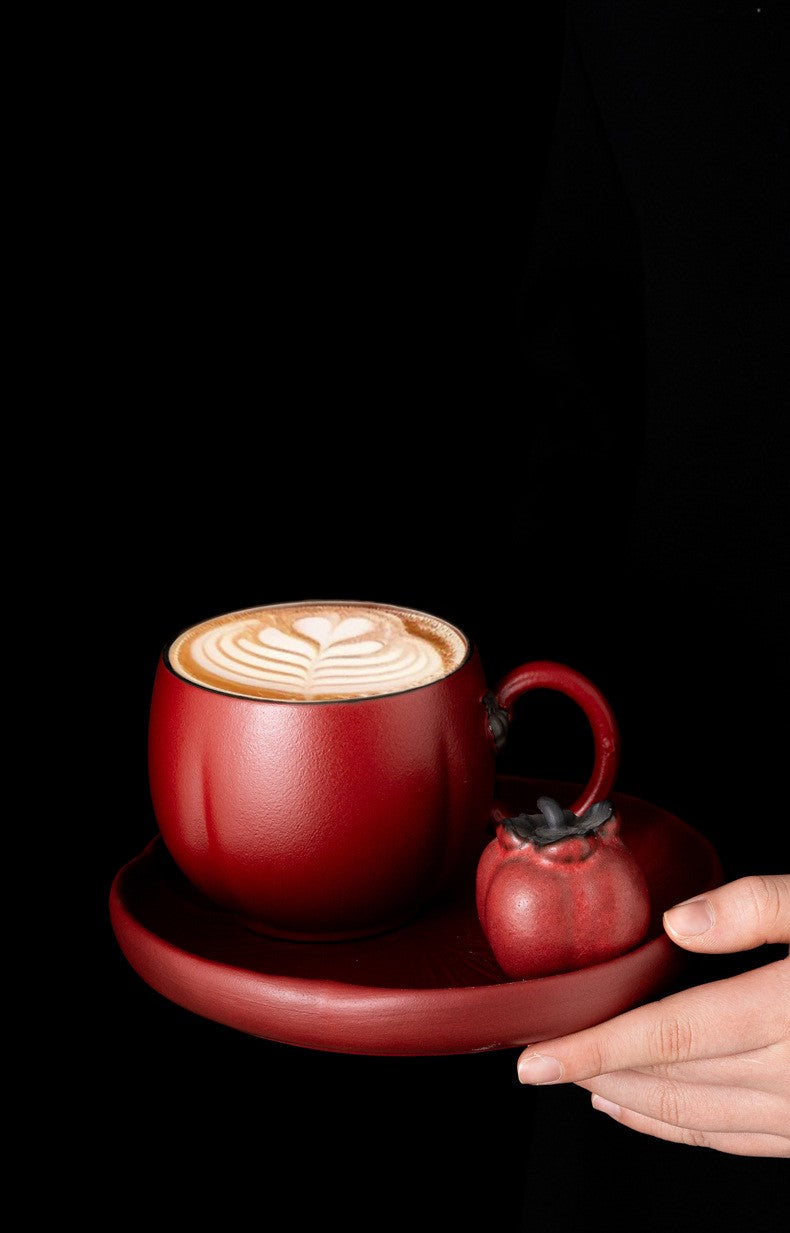 Persimmon Blessings — Handmade Porcelain Coffee Set