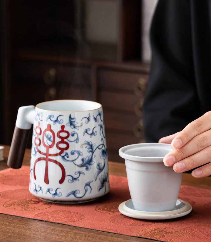 Auspicious Blessing — Xi & Le Porcelain Mug Gift Set