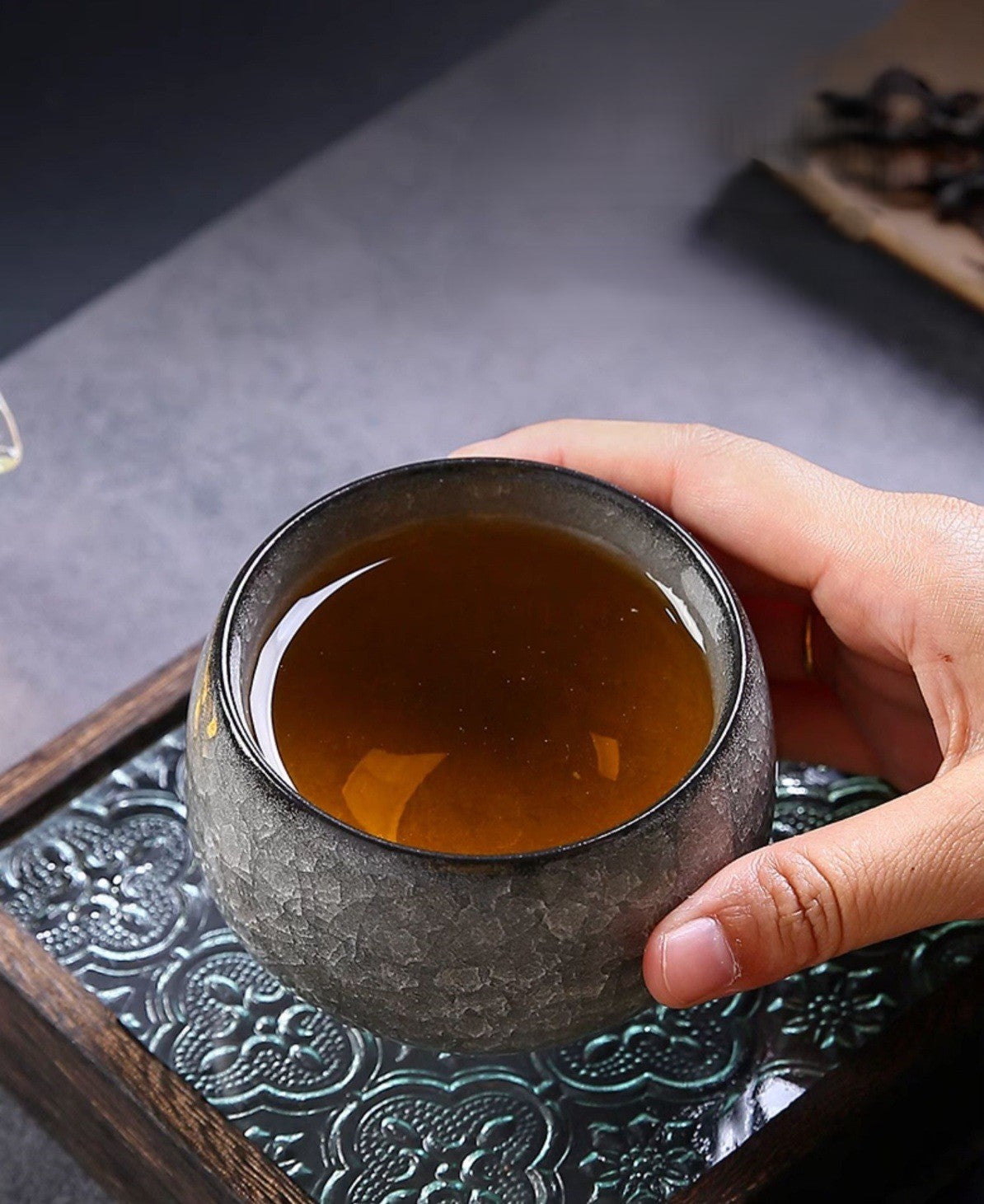 Frozen Bloom – Handcrafted Porcelain Tea Cup & Gift Set