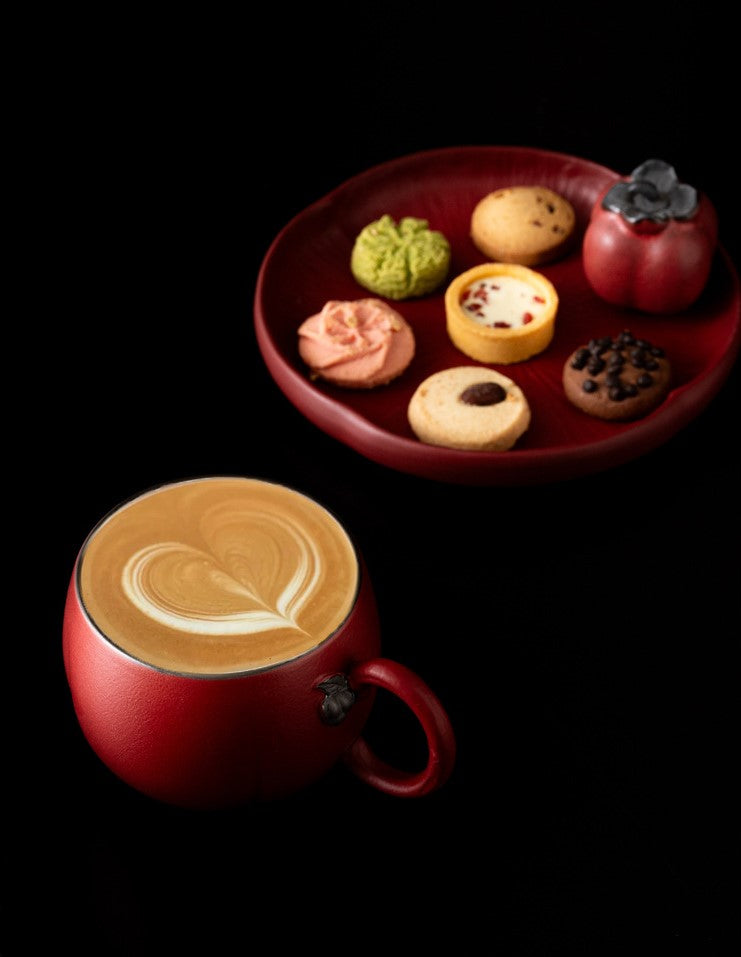 Persimmon Blessings — Handmade Porcelain Coffee Set