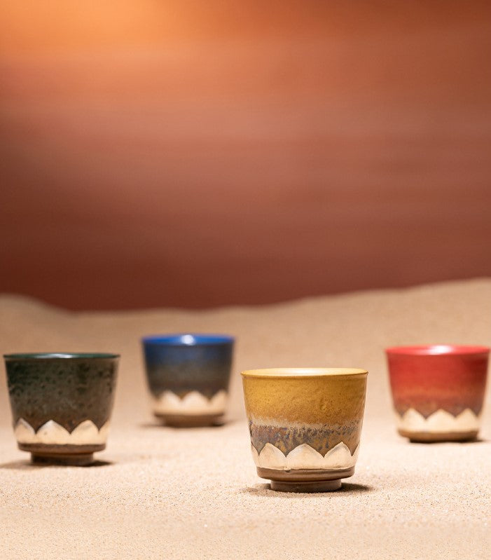 Dunhuang Four Seasons Porcelain Tea Cup Gift Set