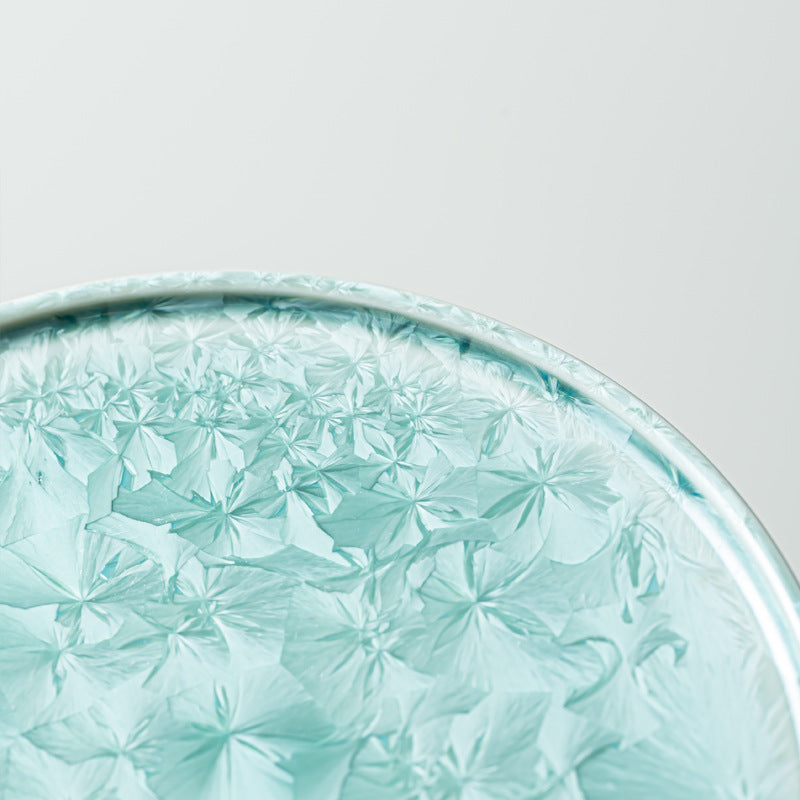 Crystal Bloom – Handcrafted Porcelain Coffee Cup & Saucer with Frosted Glaze