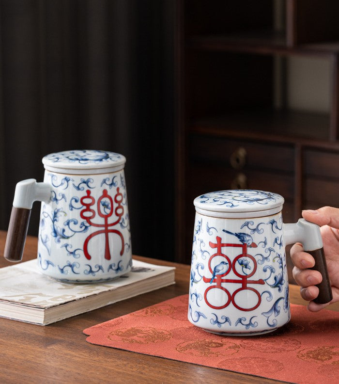 Auspicious Blessing — Xi & Le Porcelain Mug Gift Set