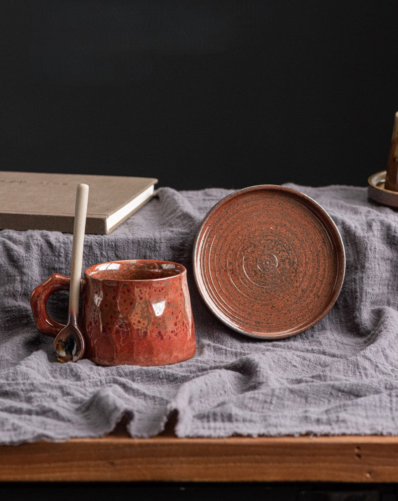 Earthline Flow – Artisan Porcelain Coffee Cup Set