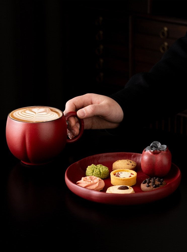 Persimmon Blessings — Handmade Porcelain Coffee Set