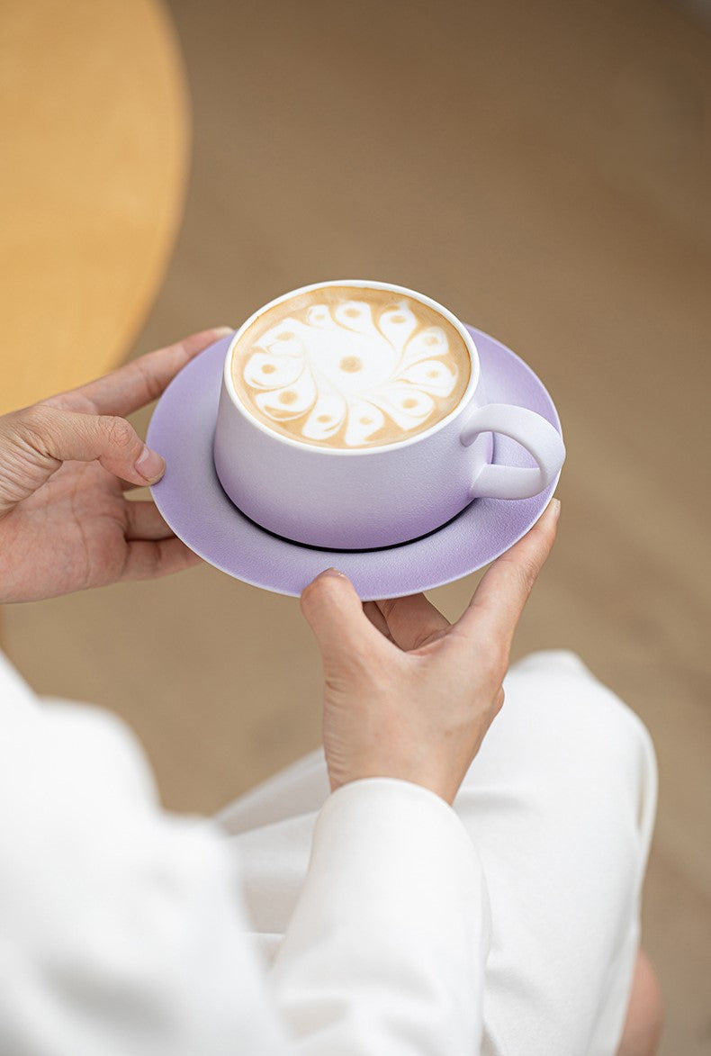 Ink Splash – Handcrafted Ceramic Coffee Mug & Saucer Set