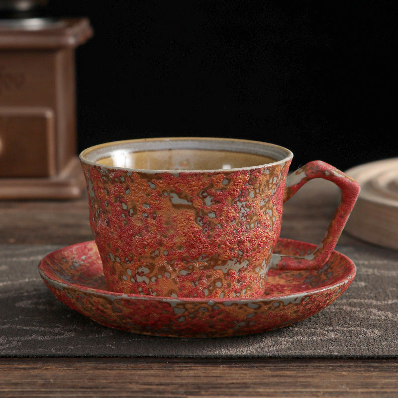 Aurora Speckles – Handcrafted Bubble-Glaze Ceramic Coffee Cup Set