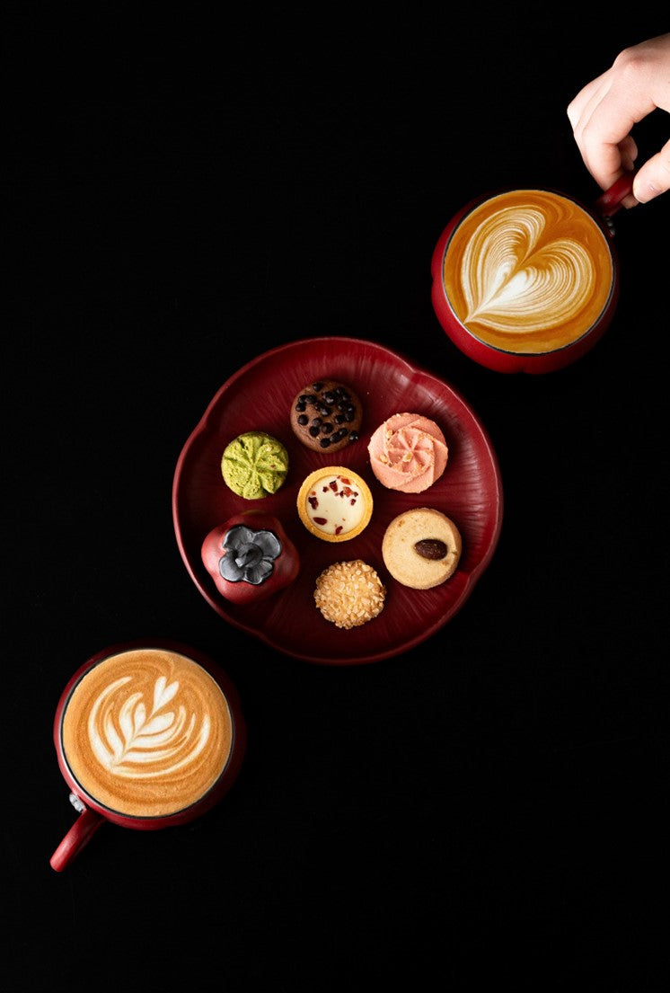 Persimmon Blessings — Handmade Porcelain Coffee Set