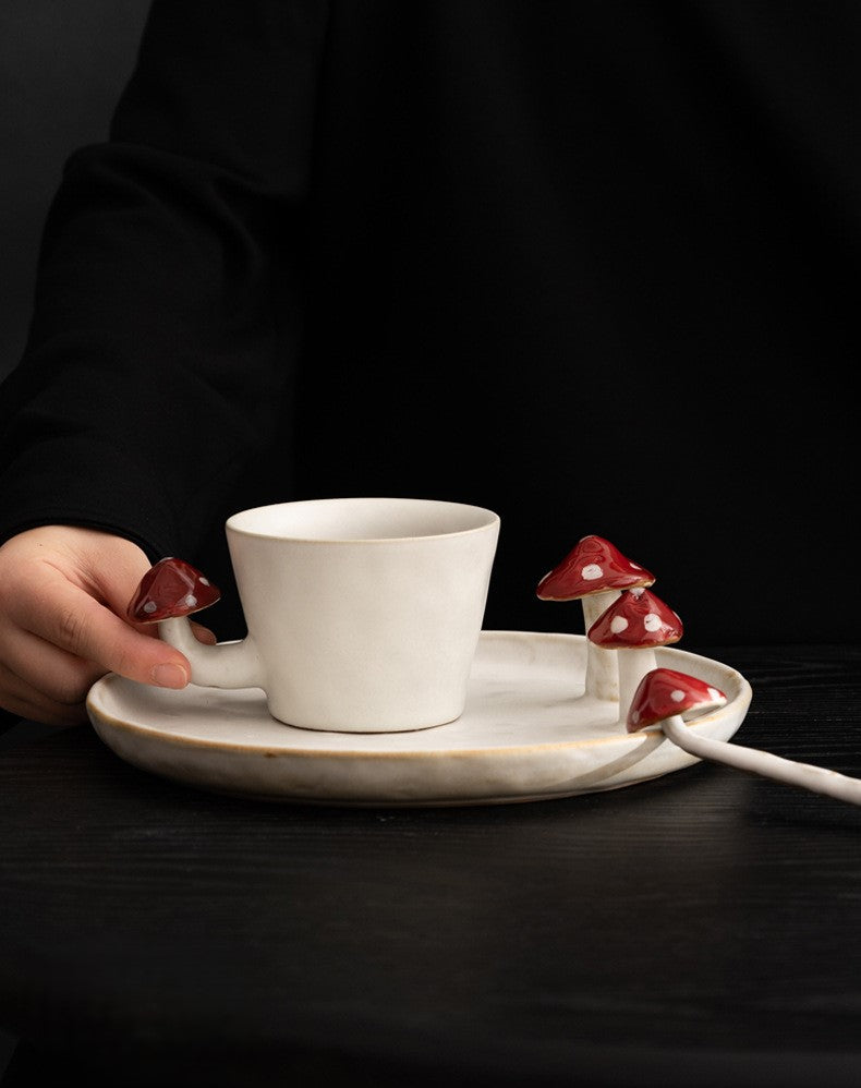 Mushroom Morning — Handmade Porcelain Coffee Set