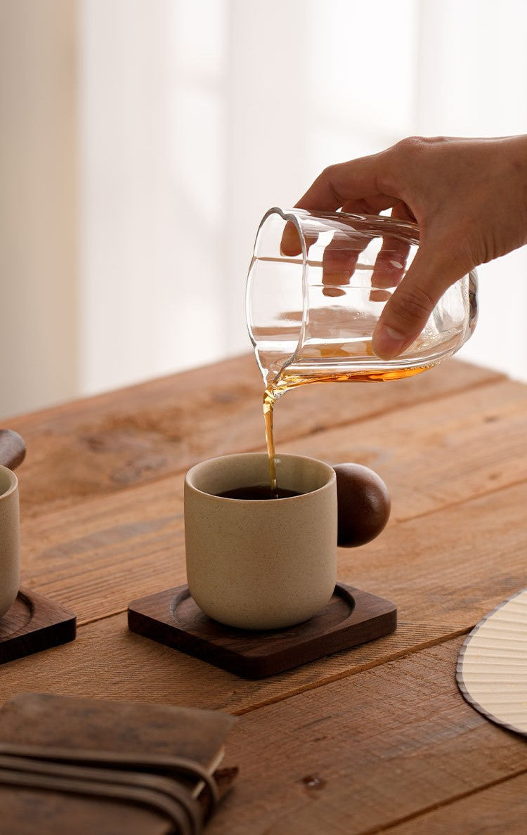 Earthen Harmony – Handcrafted Stoneware Coffee Cup Series