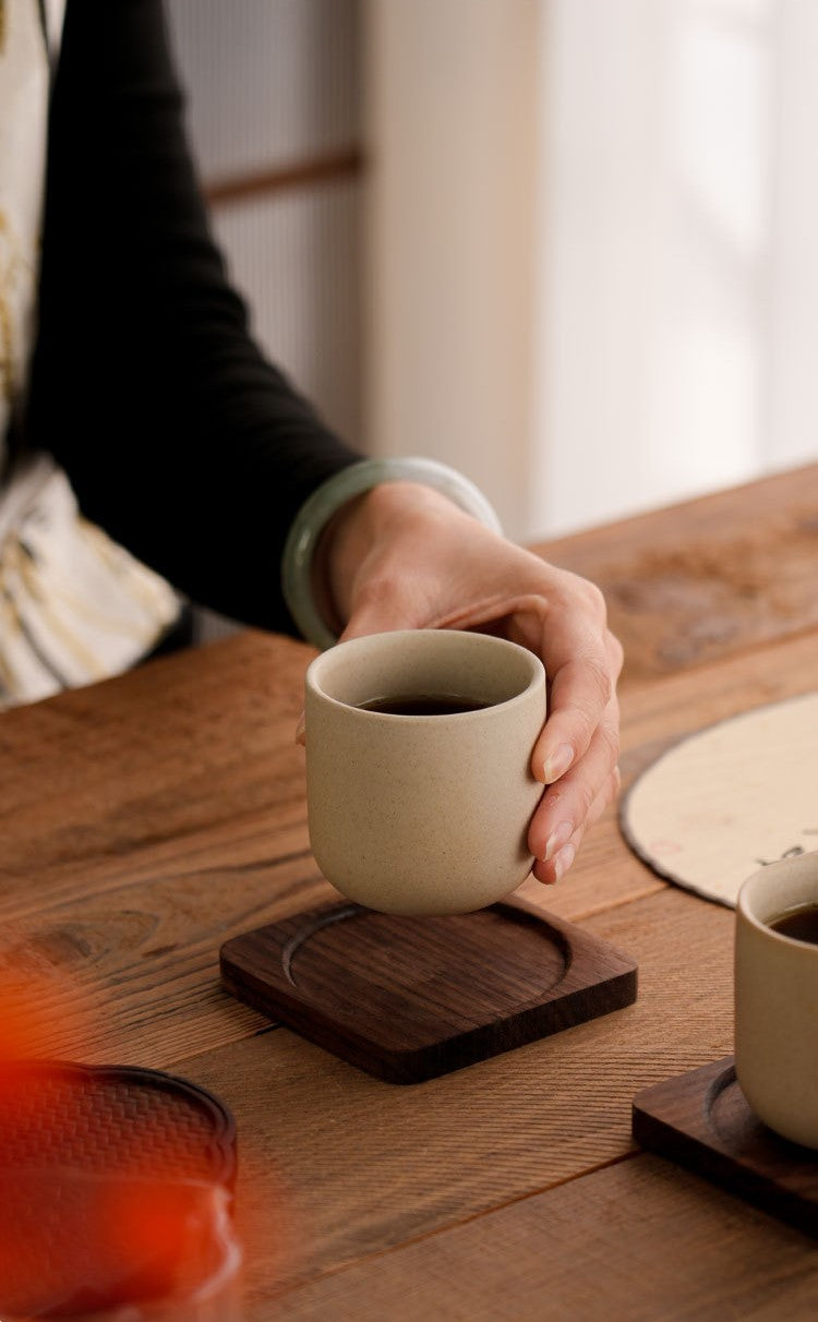 Earthen Harmony – Handcrafted Stoneware Coffee Cup Series