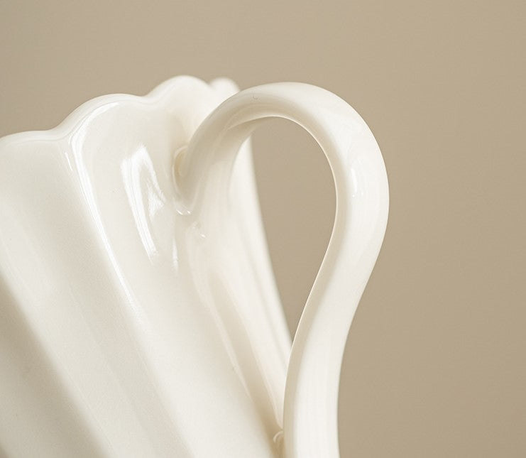 Blossom Whispers – Handcrafted Porcelain Coffee Cup & Saucer Set