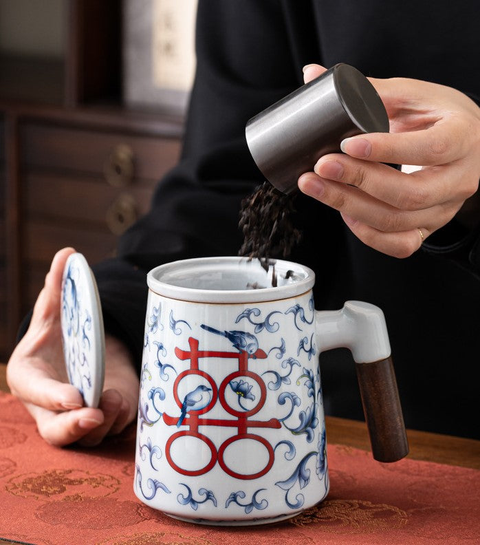 Auspicious Blessing — Xi & Le Porcelain Mug Gift Set