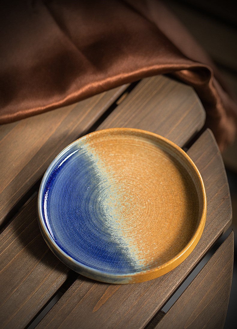 Rustic Elegance – Handcrafted Porcelain Coffee Cup & Saucer Set