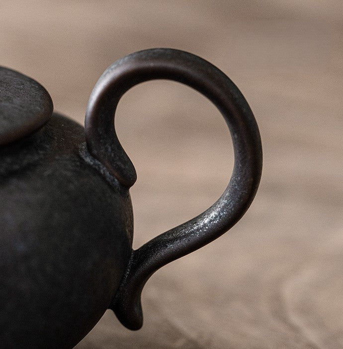 Lotus Serenity — Handmade Black Glaze Porcelain Tea Sets