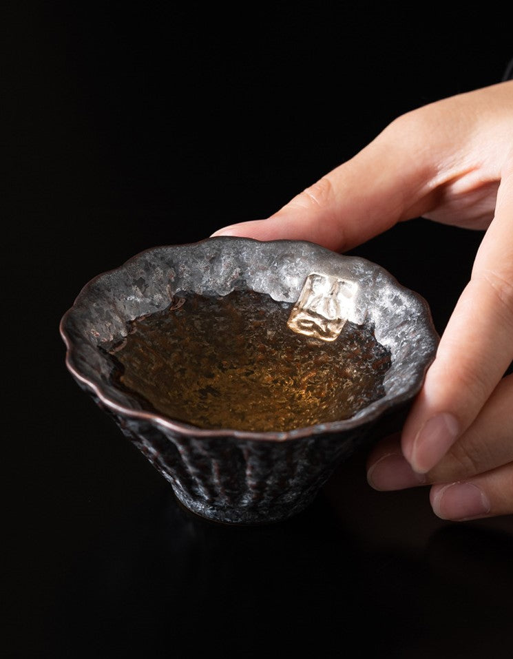 Dunhuang Reverie — Handcrafted Ceramic Tea Set with Silver Accents