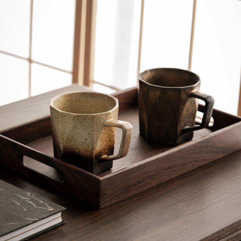 Polygon Rustic – Handmade Ceramic Coffee Mug