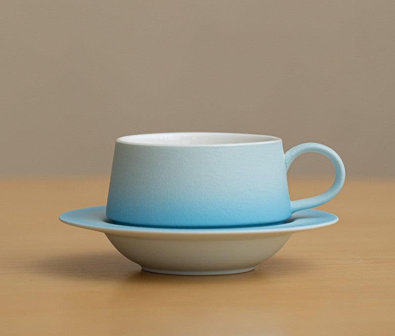 Ink Splash – Handcrafted Ceramic Coffee Mug & Saucer Set