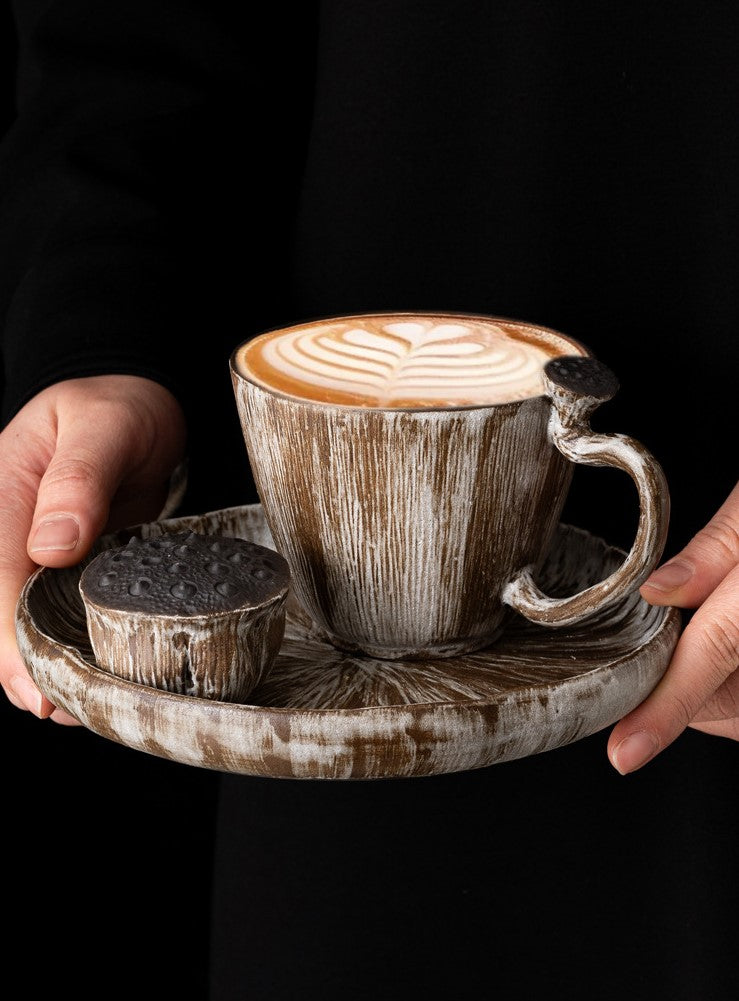 Lotus Blessings — Handcrafted Jingdezhen Porcelain Coffee Set