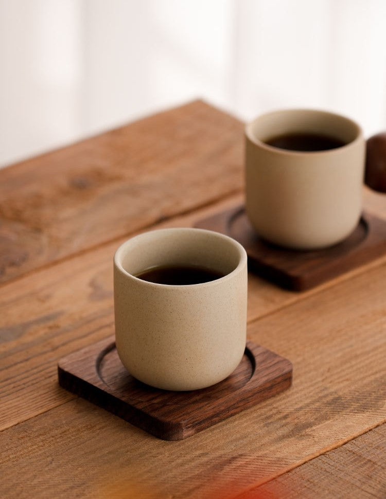 Earthen Harmony – Handcrafted Stoneware Coffee Cup Series