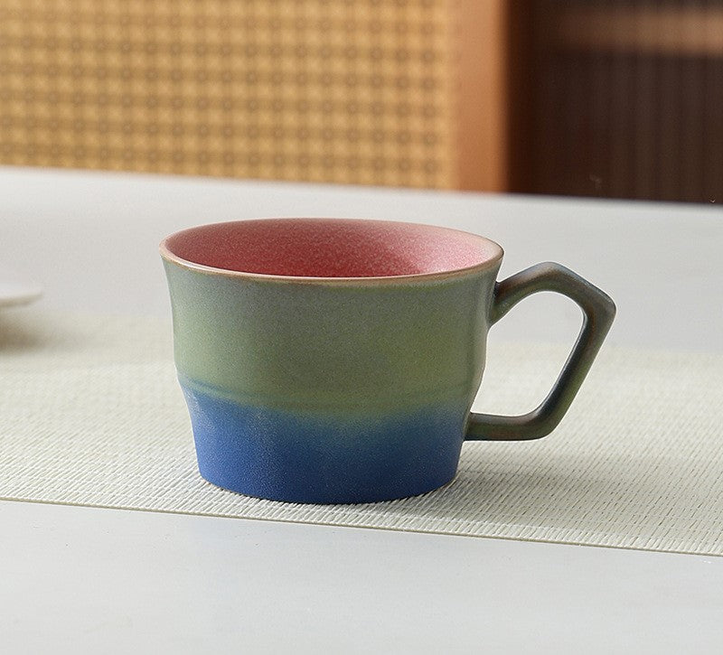 Handcrafted Jingdezhen porcelain coffee mug, minimalist handmade ceramic cup for everyday rituals — Solmira Living